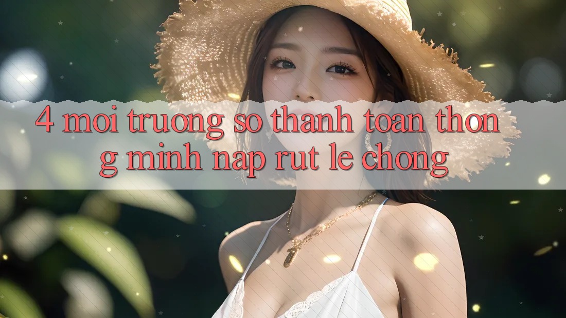 4. Môi trường số thanh toán thông minh, nạp rút lẹ chóng