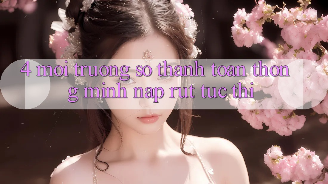 4. Môi trường số thanh toán thông minh, nạp rút tức thì 4. Môi trường số thanh toán thông minh, nạp rút tức thì