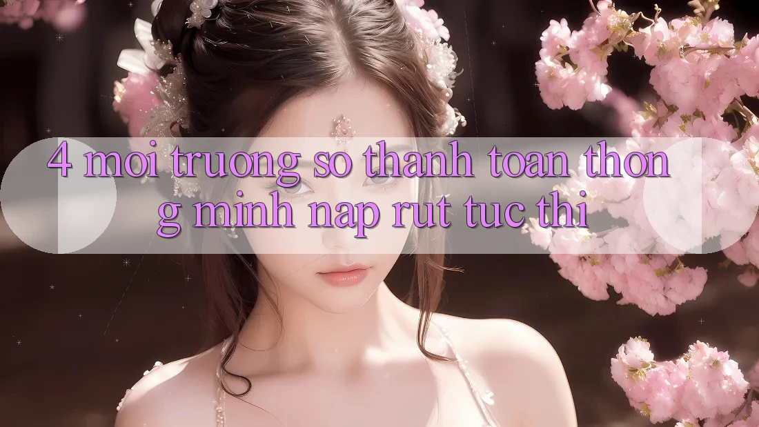 4. Môi trường số thanh toán thông minh, nạp rút tức thì 4. Môi trường số thanh toán thông minh, nạp rút tức thì