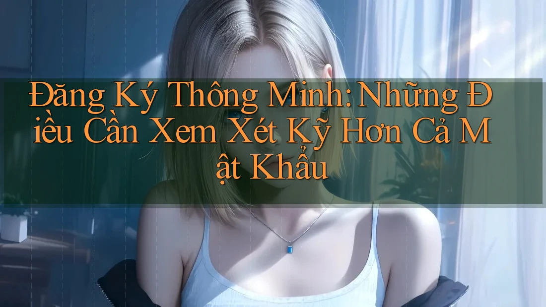 Đăng Ký Thông Minh: Những Điều Cần Xem Xét Kỹ Hơn Cả Mật Khẩu