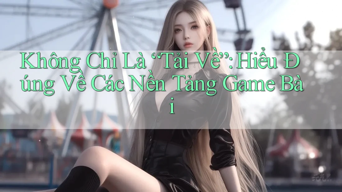 Không Chỉ Là “Tải Về”: Hiểu Đúng Về Các Nền Tảng Game Bài Không Chỉ Là “Tải Về”: Hiểu Đúng Về Các Nền Tảng Game Bài