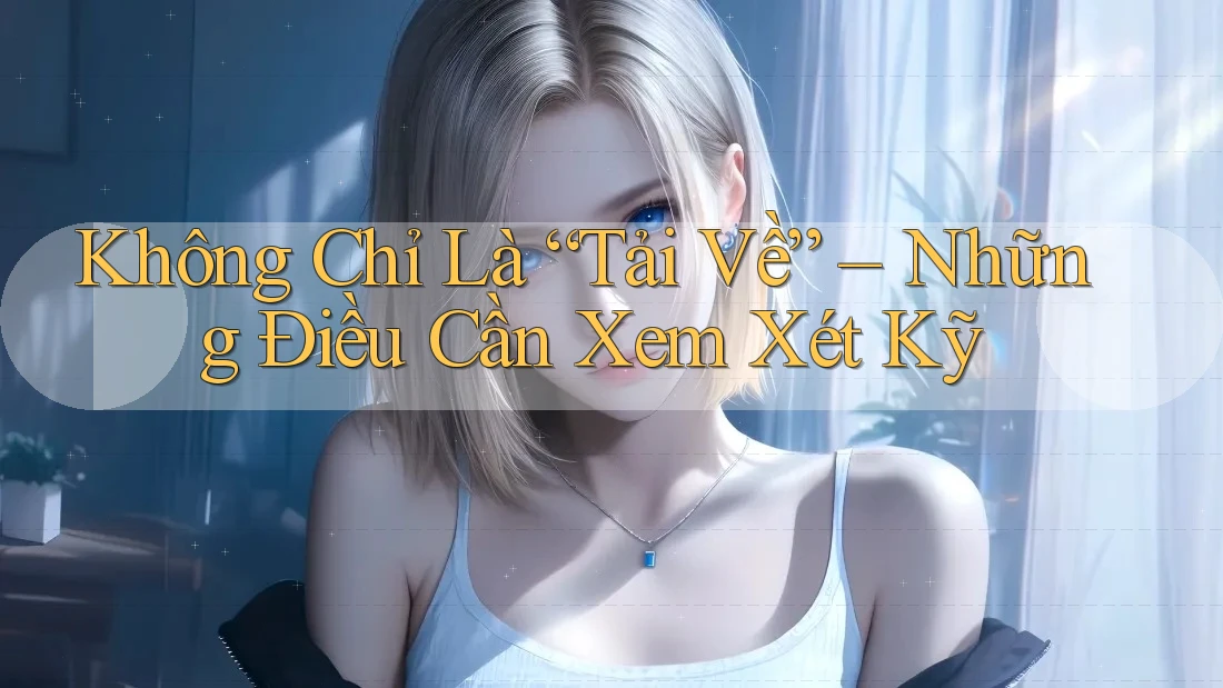 Không Chỉ Là “Tải Về”: Những Điều Cần Xem Xét Kỹ Không Chỉ Là “Tải Về”: Những Điều Cần Xem Xét Kỹ