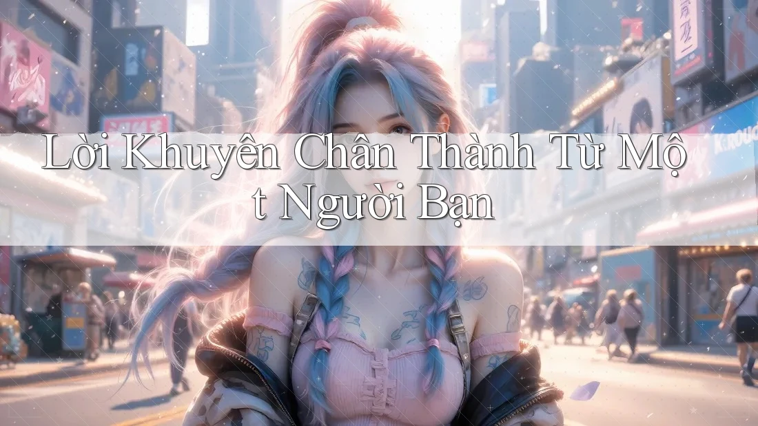 Lời khuyên chân thành từ một người bạn Lời khuyên chân thành từ một người bạn