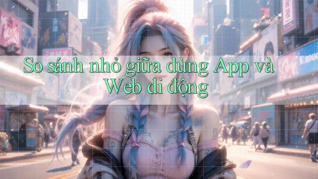 So sánh nhỏ giữa dùng App và Web di động So sánh nhỏ giữa dùng App và Web di động