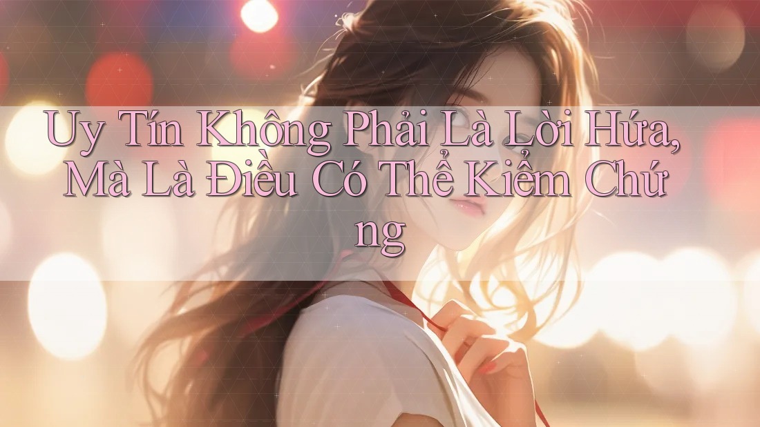 Uy Tín Không Phải Là Lời Hứa, Mà Là Điều Có Thể Kiểm Chứng